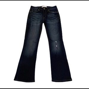 KanCan Mid Rise Dark Wash Flare Leg Jeans Size 28